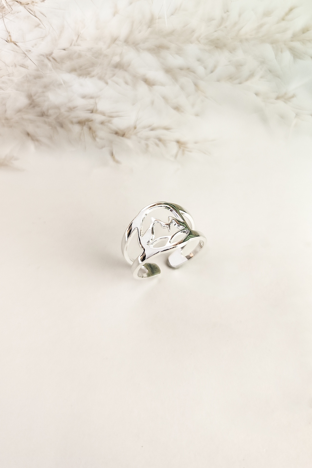 Bague ajustable femme online argent