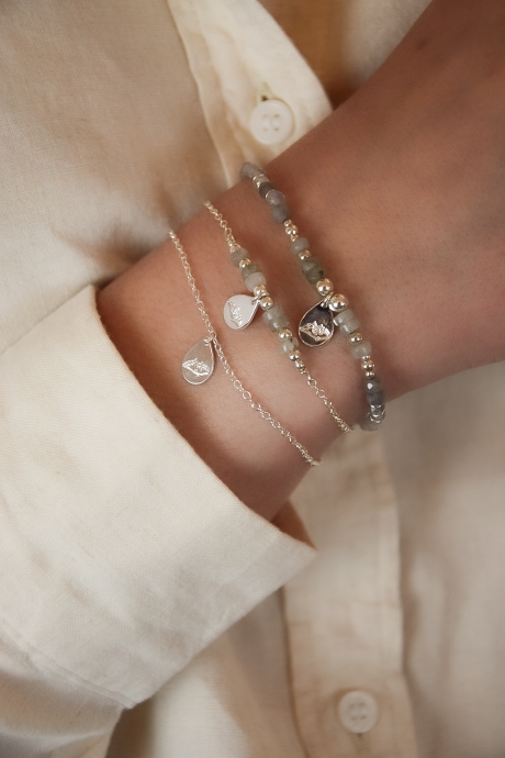 Bracelet Femme En Argent Neuf - Style Gouttes - Livré Avec Étiquettes/Écrin